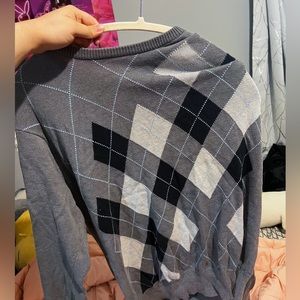 baggy plaid sweater